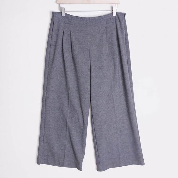 LOFT Ann Taylor High Waist Gray Pleated Trousers Womens 12 - Picture 1 of 9